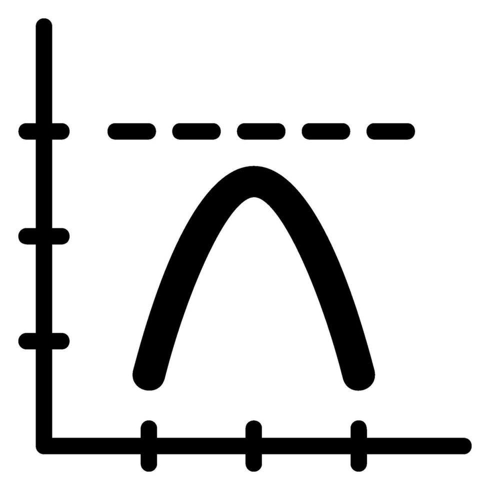 icône de glyphe de parabole vecteur