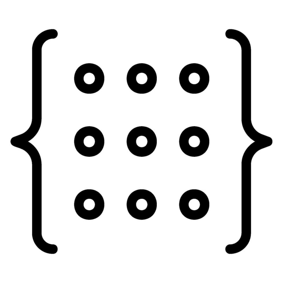 matrice ligne icône vecteur
