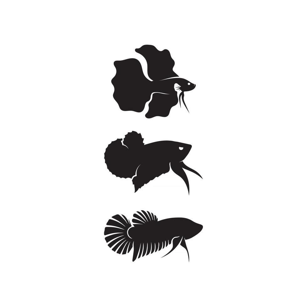 poisson animal logo aquatique bêta vecteur de conception de poisson et illustration