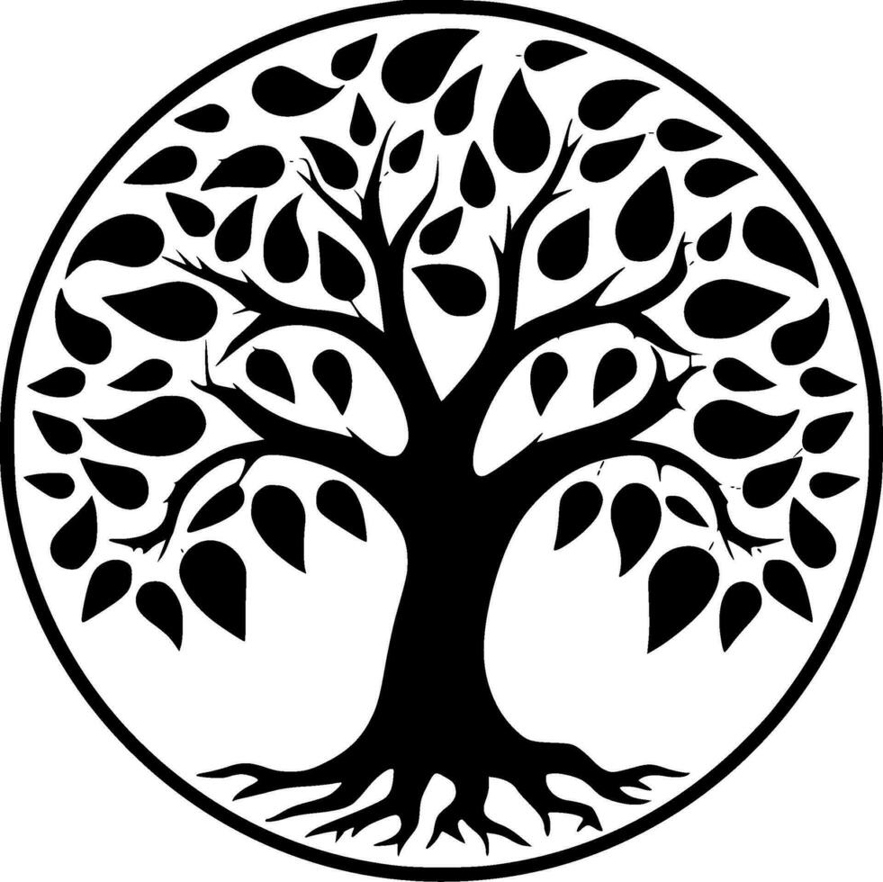 arbre, minimaliste et Facile silhouette - vecteur illustration