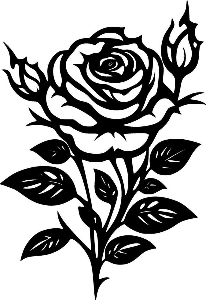 des roses - minimaliste et plat logo - vecteur illustration