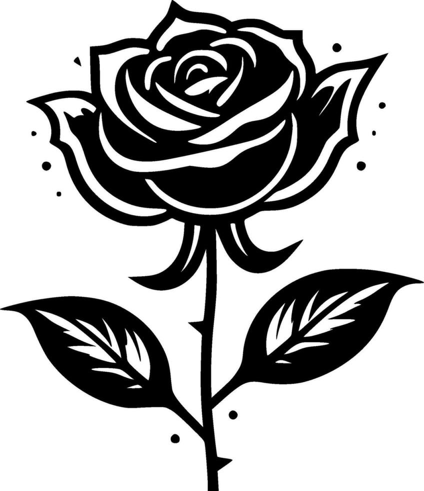 rose, minimaliste et Facile silhouette - vecteur illustration