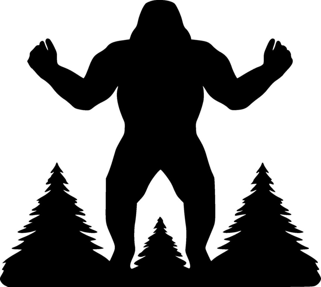 bigfoot - minimaliste et plat logo - vecteur illustration