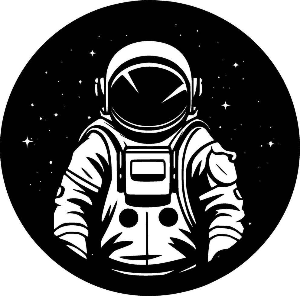 astronaute - minimaliste et plat logo - vecteur illustration