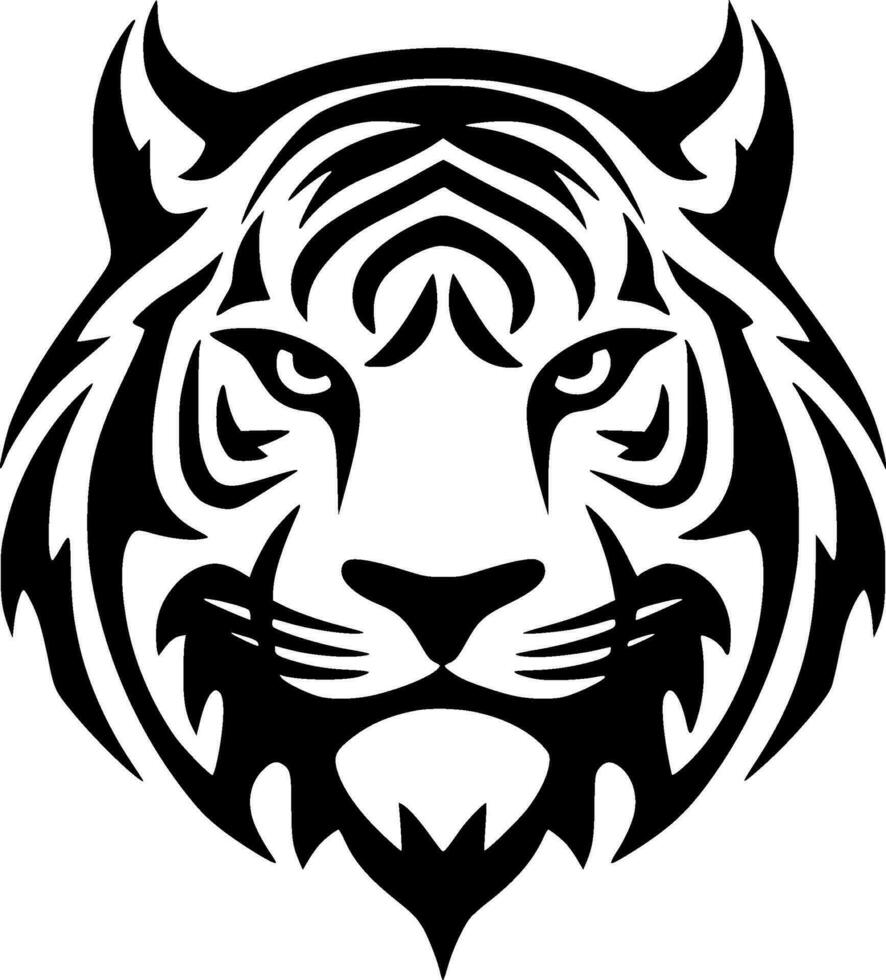 tigre - minimaliste et plat logo - vecteur illustration