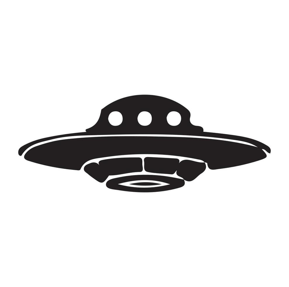 OVNI vecteur illustration non identifié en volant objet soucoupe cosmique navire