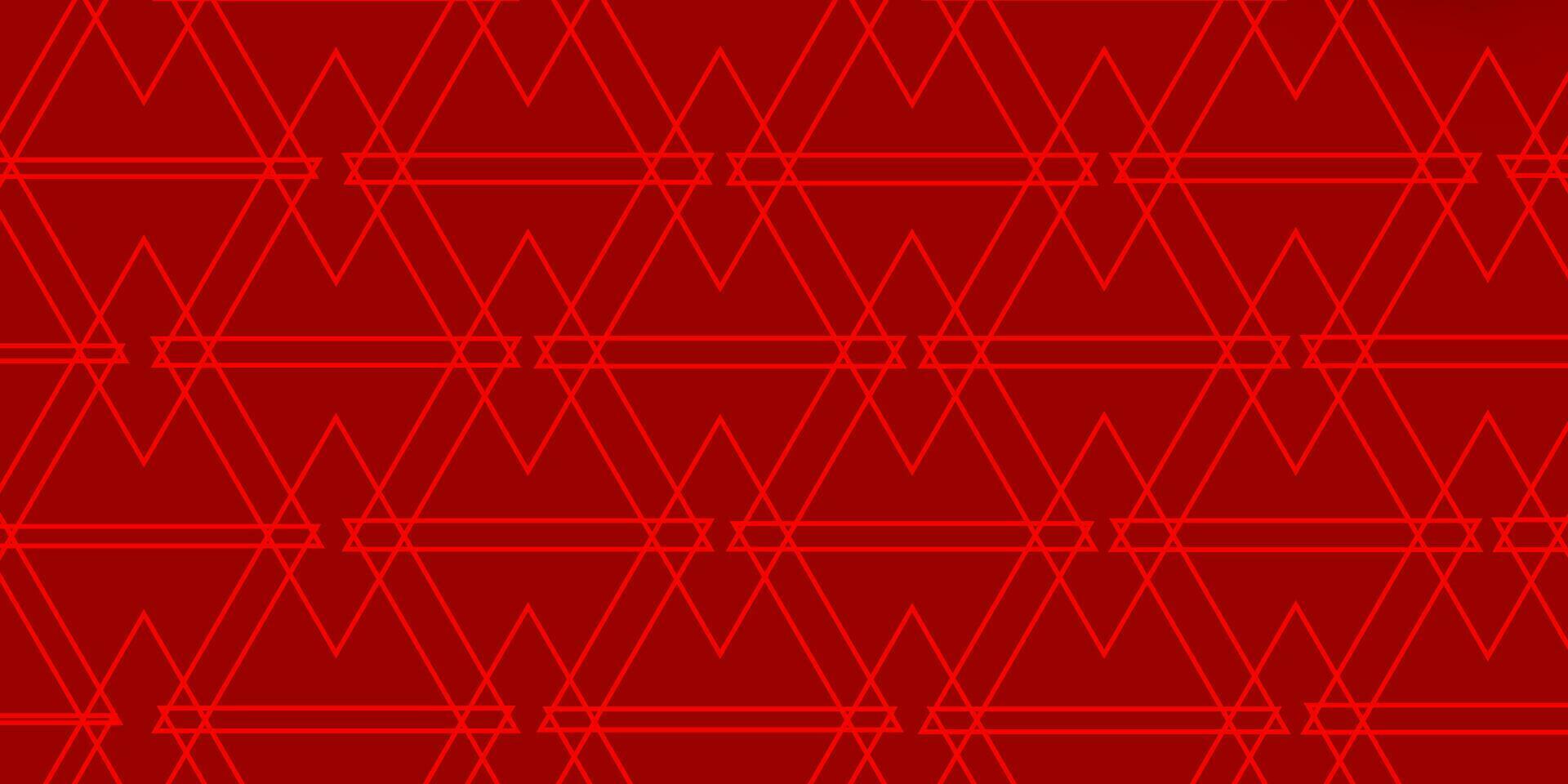 toile de fond de vecteur rouge clair avec des lignes, des triangles.