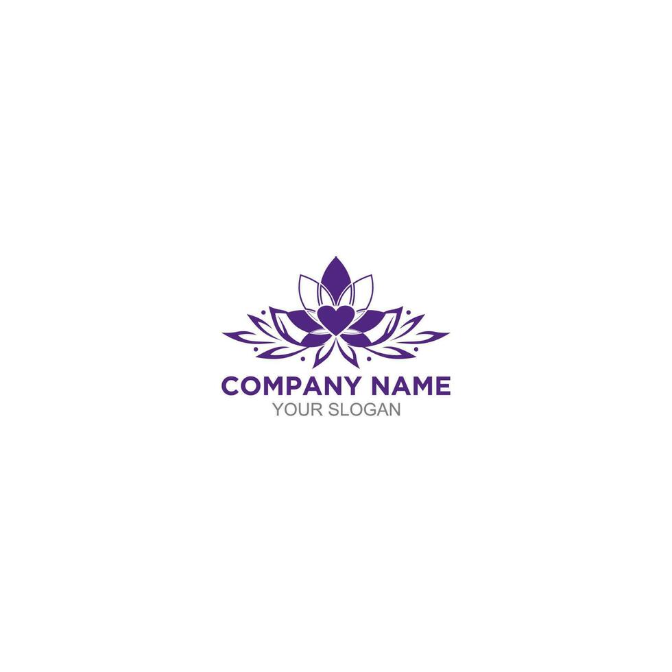 violet l'amour fleur logo conception vecteur