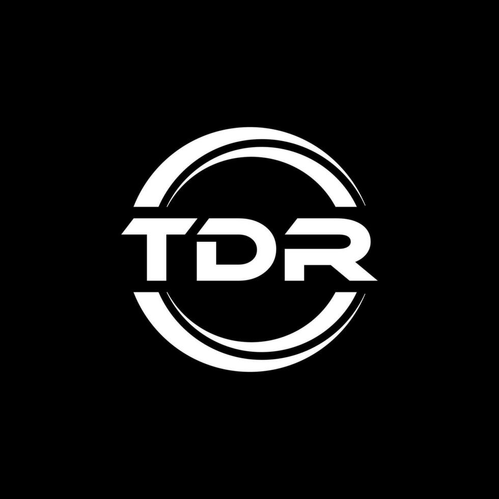 tdr logo conception, inspiration pour une unique identité. moderne élégance et Créatif conception. filigrane votre Succès avec le frappant cette logo. vecteur