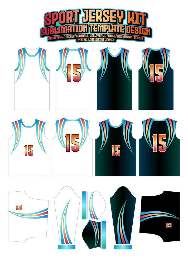 Ivoire Jersey conception tenue de sport modèle modèle vecteur