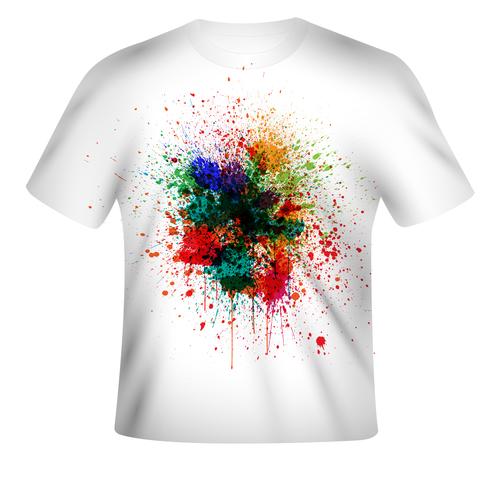 Design de t-shirt Vector avec design coloré