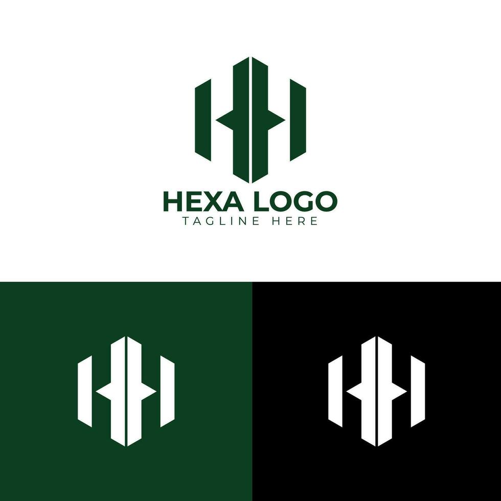 lettre logo conception par hexagone vecteur