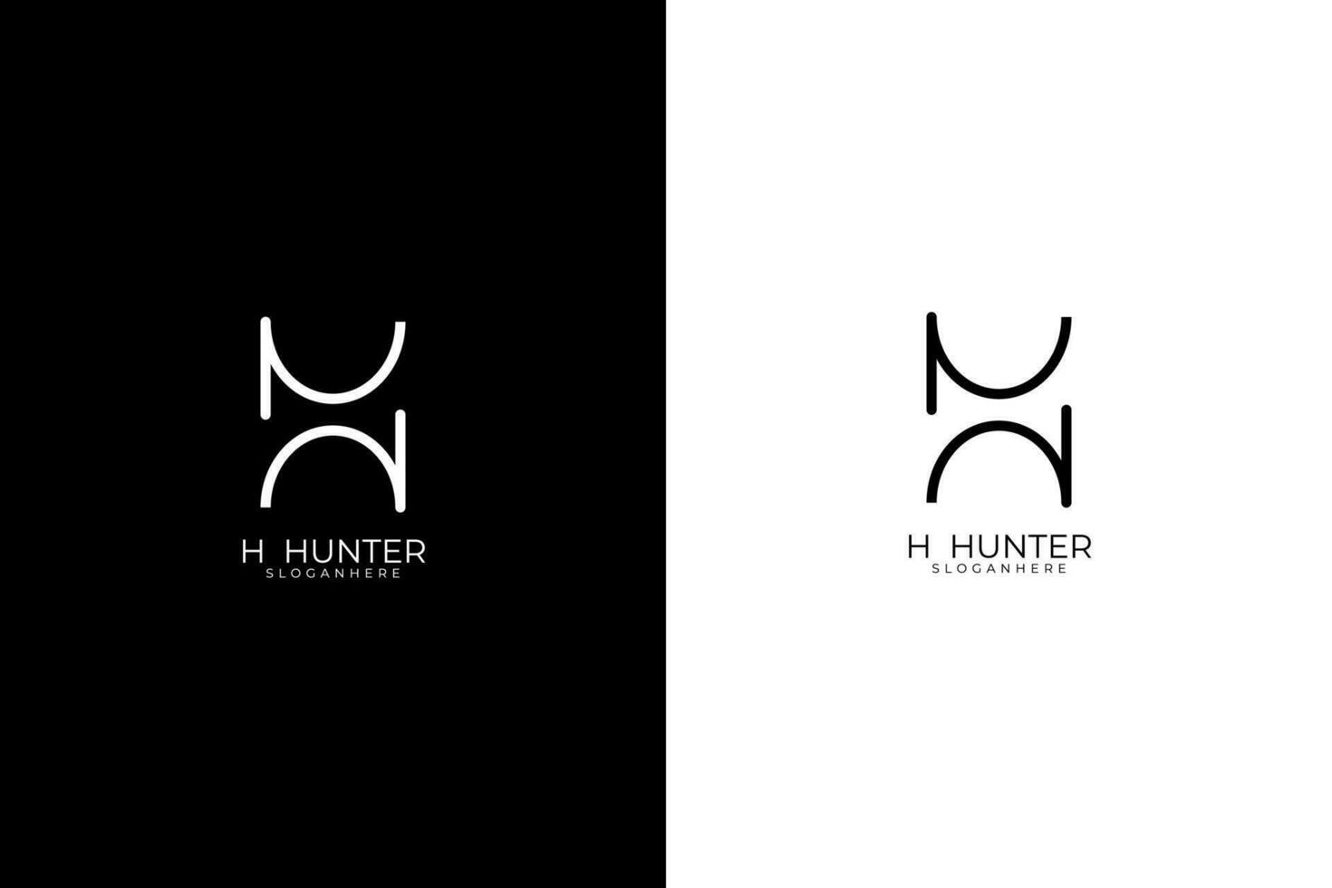 h alphabet Stock lettre logo conception vecteur