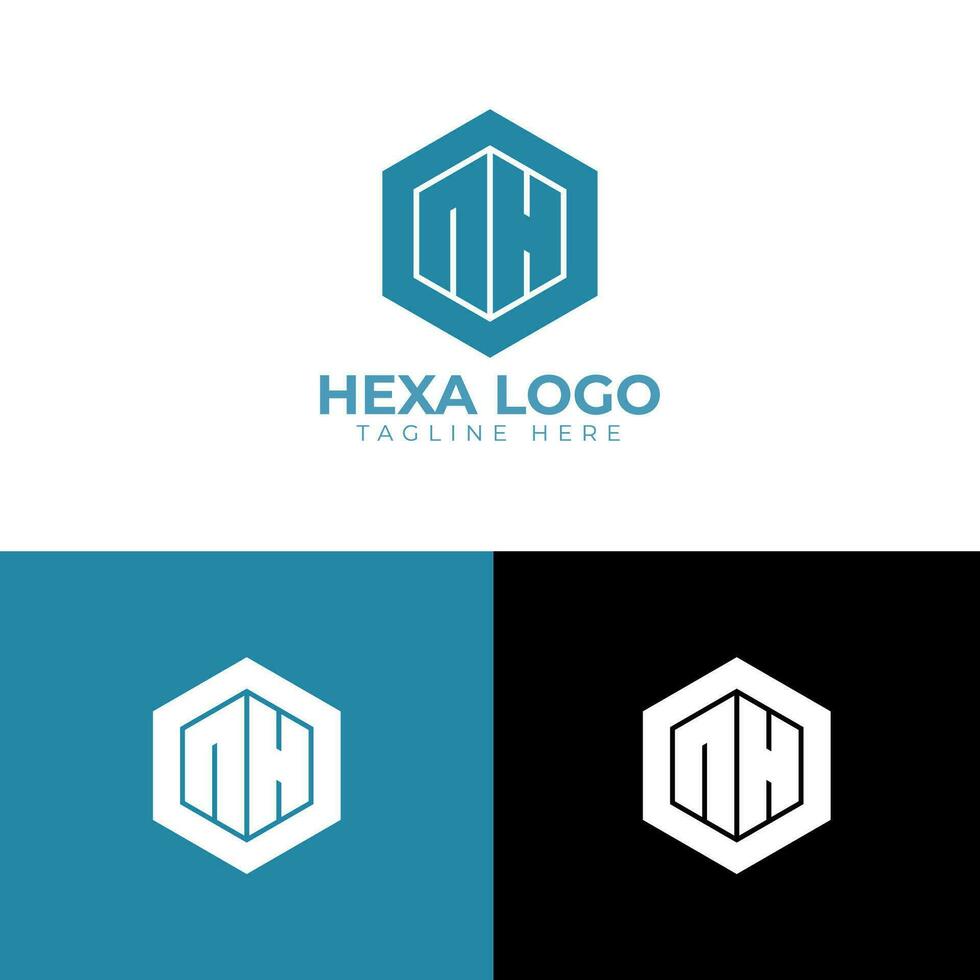 lettre logo conception par hexagone vecteur