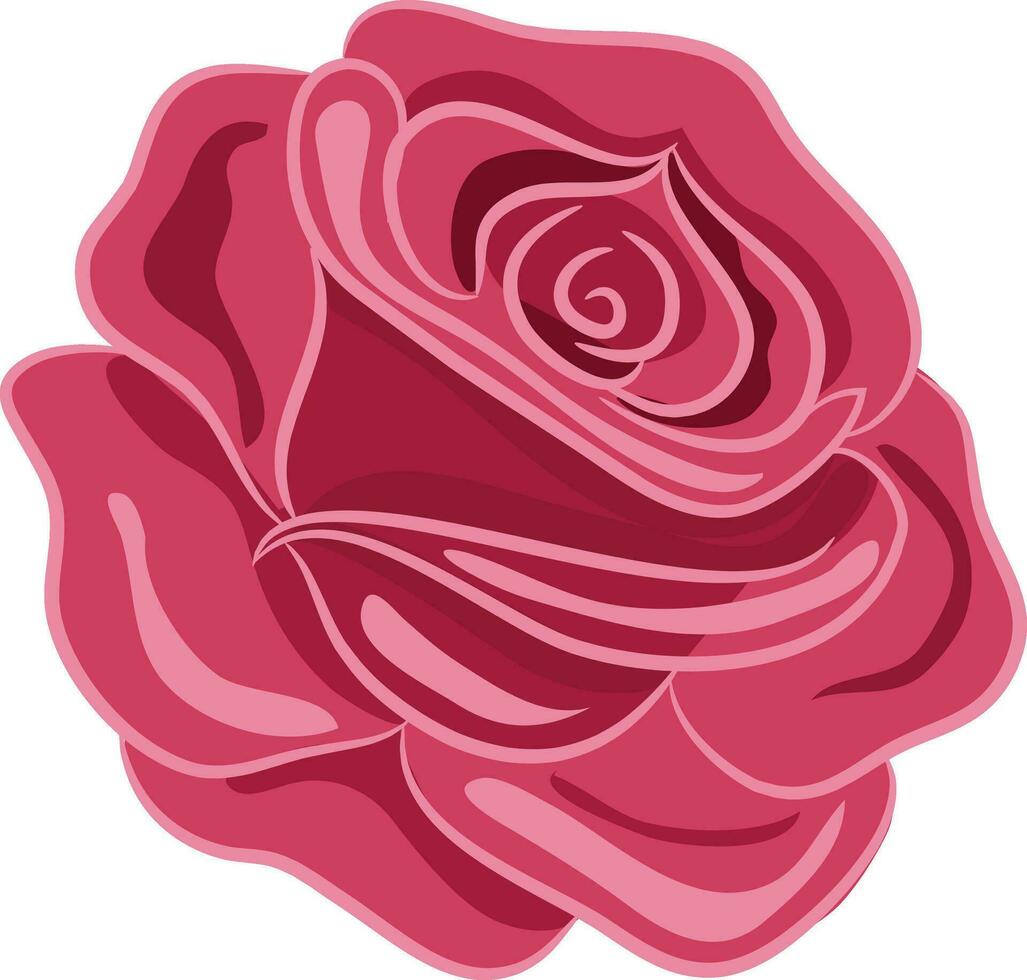 isolé icône de Rose dans rose couleur. vecteur