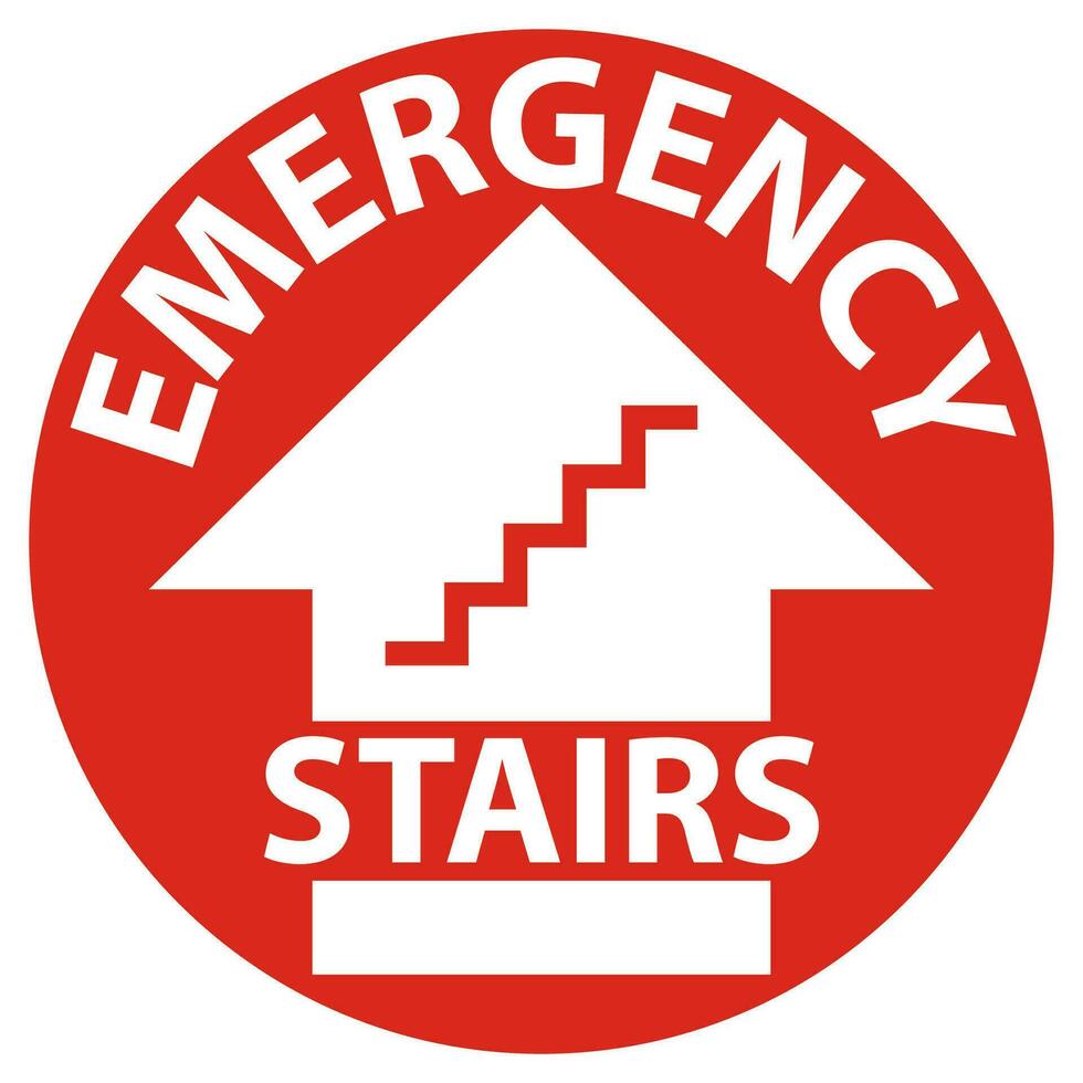 sol signe urgence escaliers vecteur