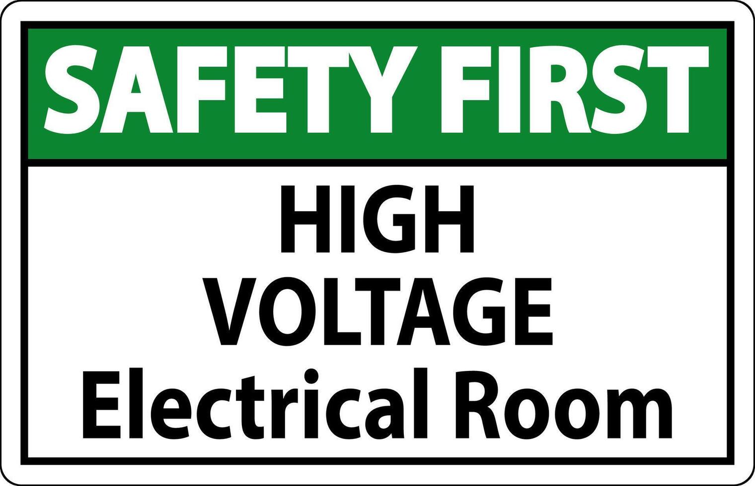 sécurité premier signe haute Tension - électrique pièce vecteur