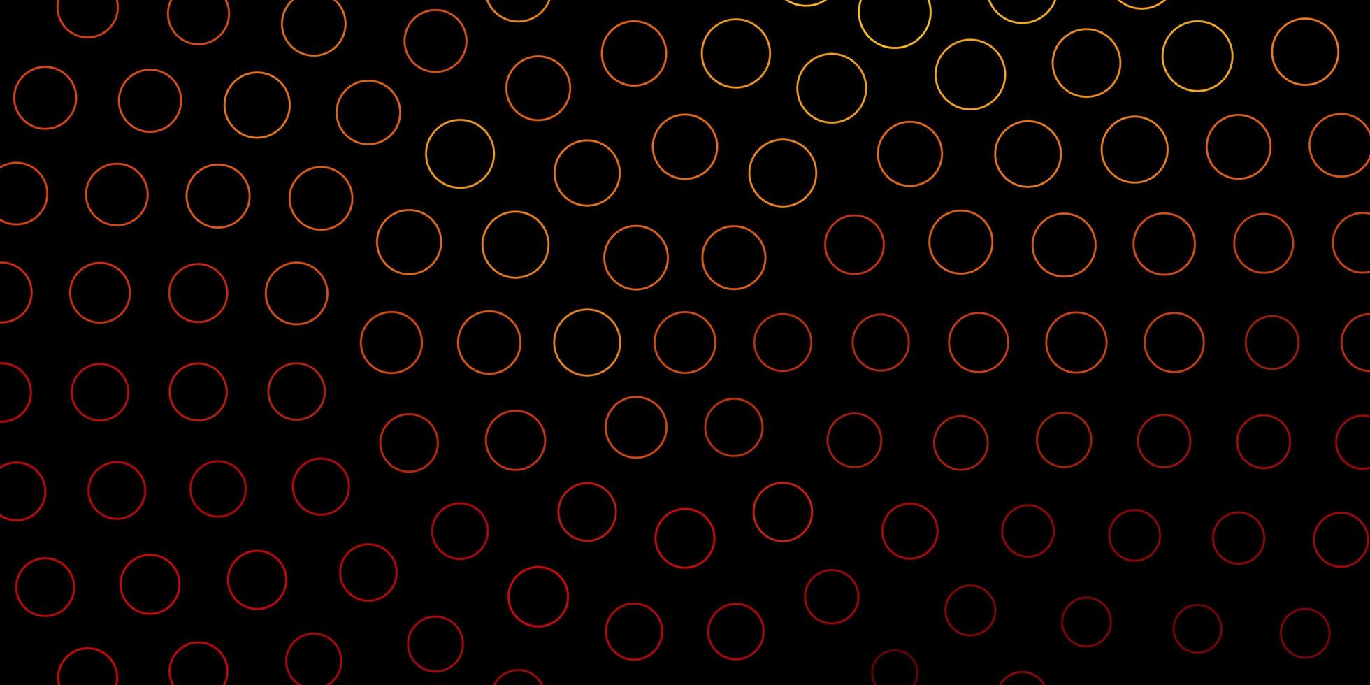 texture vecteur marron foncé avec des cercles. illustration abstraite de paillettes avec des gouttes colorées. nouveau modèle pour votre livre de marque.