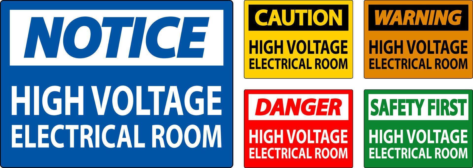 danger signe haute Tension - électrique pièce vecteur