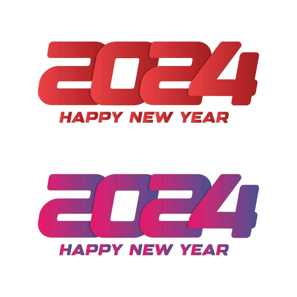 content Nouveau année 2024 conception. coloré prime vecteur conception pour affiche, bannière, salutation et Nouveau année 2024 fête.