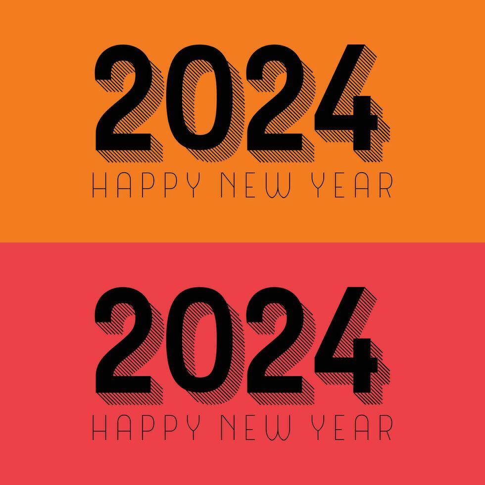 content Nouveau année 2024 conception. coloré prime vecteur conception pour affiche, bannière, salutation et Nouveau année 2024 fête.