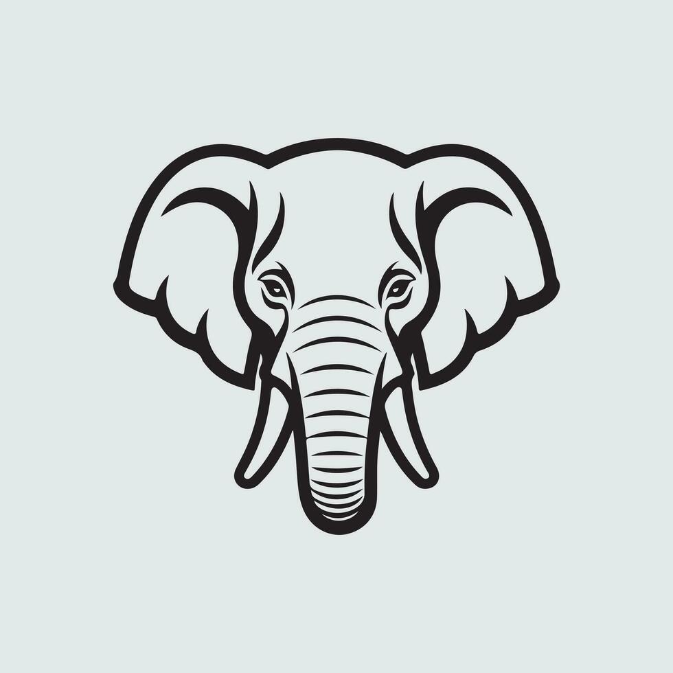 conception d'icône d'éléphant vecteur
