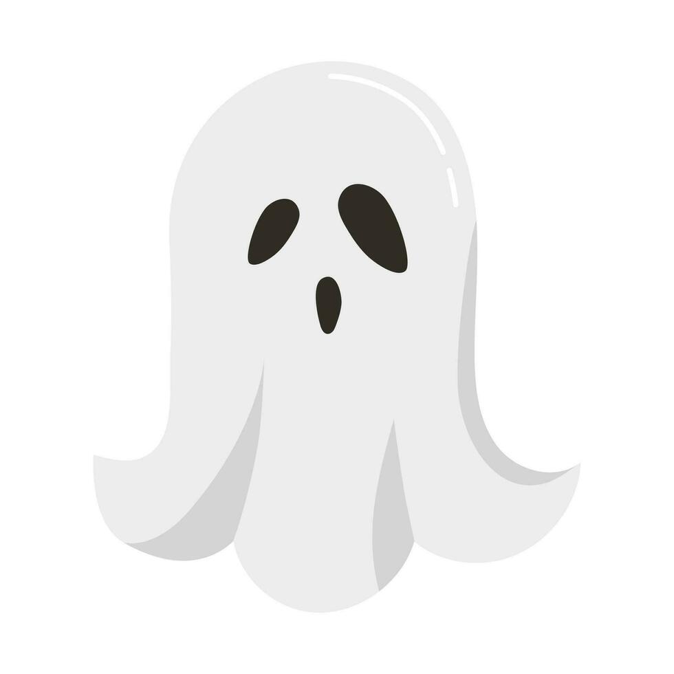 Halloween mignonne et effrayant fantôme dessin, vecteur autocollant, dessin, décoration pour Halloween vacances conceptions.