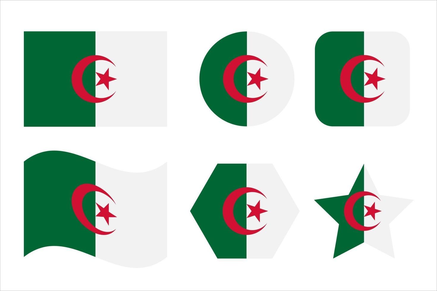 drapeau algérie illustration simple pour le jour de l'indépendance ou l'élection vecteur