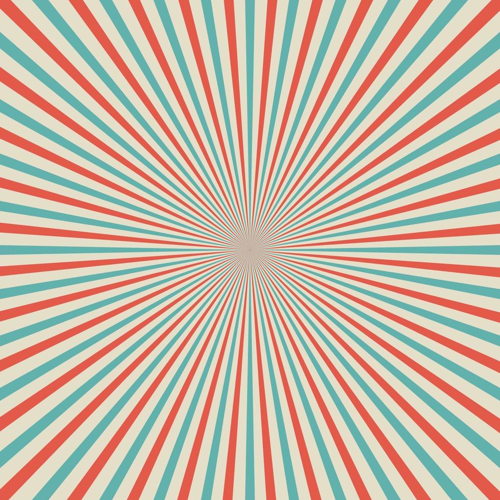fond de style rétro pop art sunburst avec des lignes radiales. illustration vectorielle vecteur