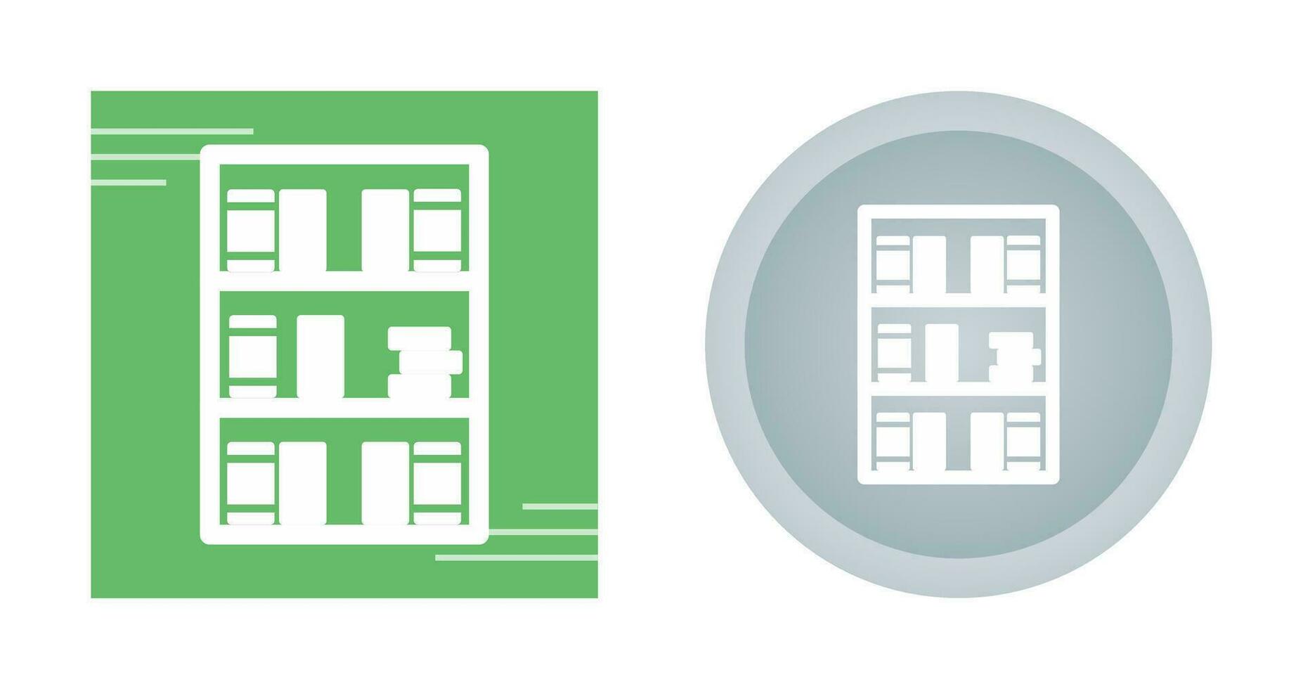 icône de vecteur d'étagère de livre