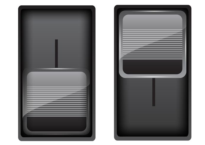 Interrupteurs noirs, illustration vectorielle vecteur