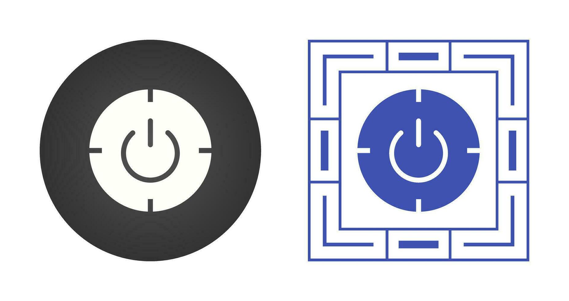 icône de vecteur de mise sous tension et hors tension programmée