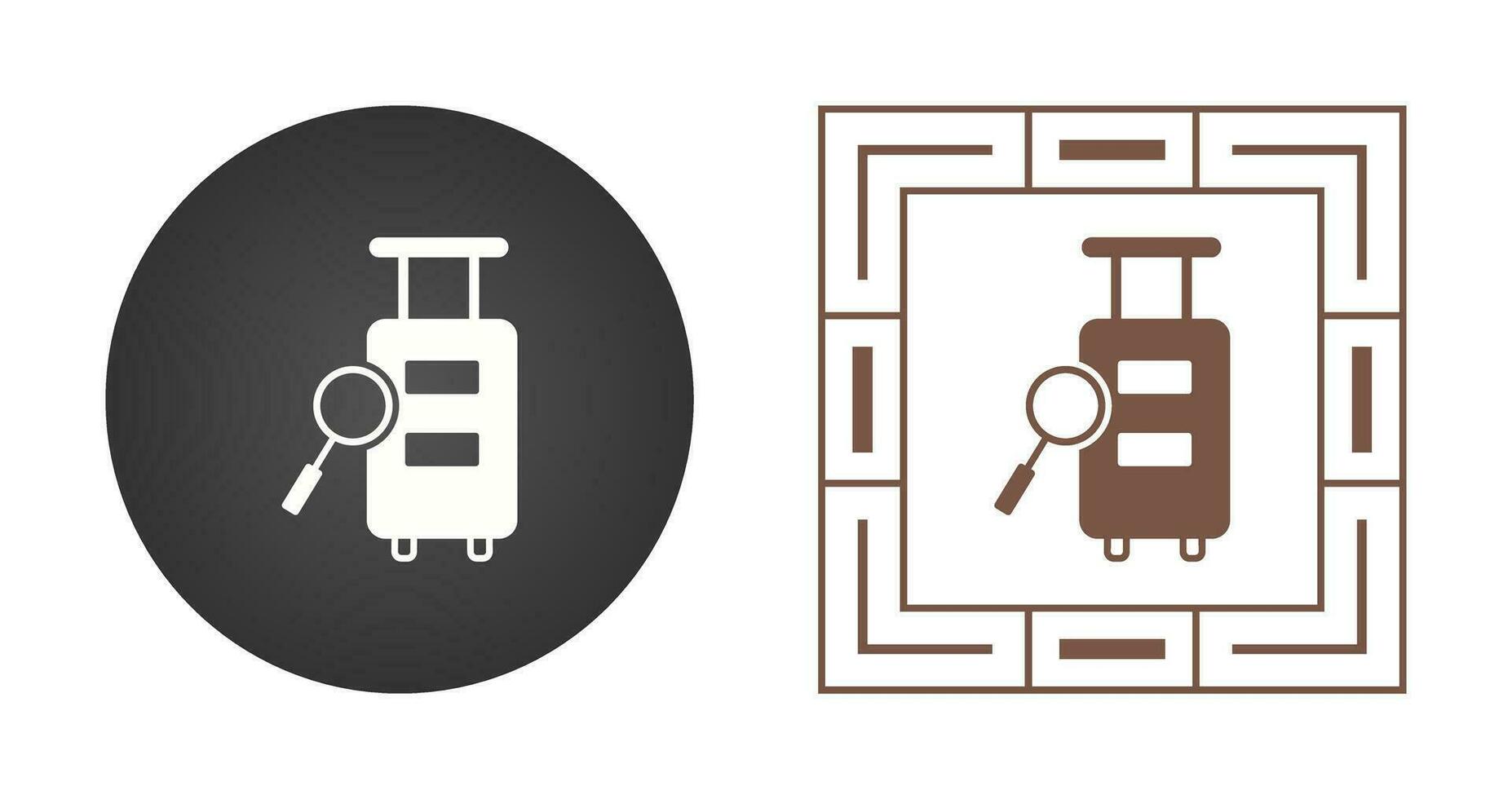 icône de vecteur d'inspection des bagages