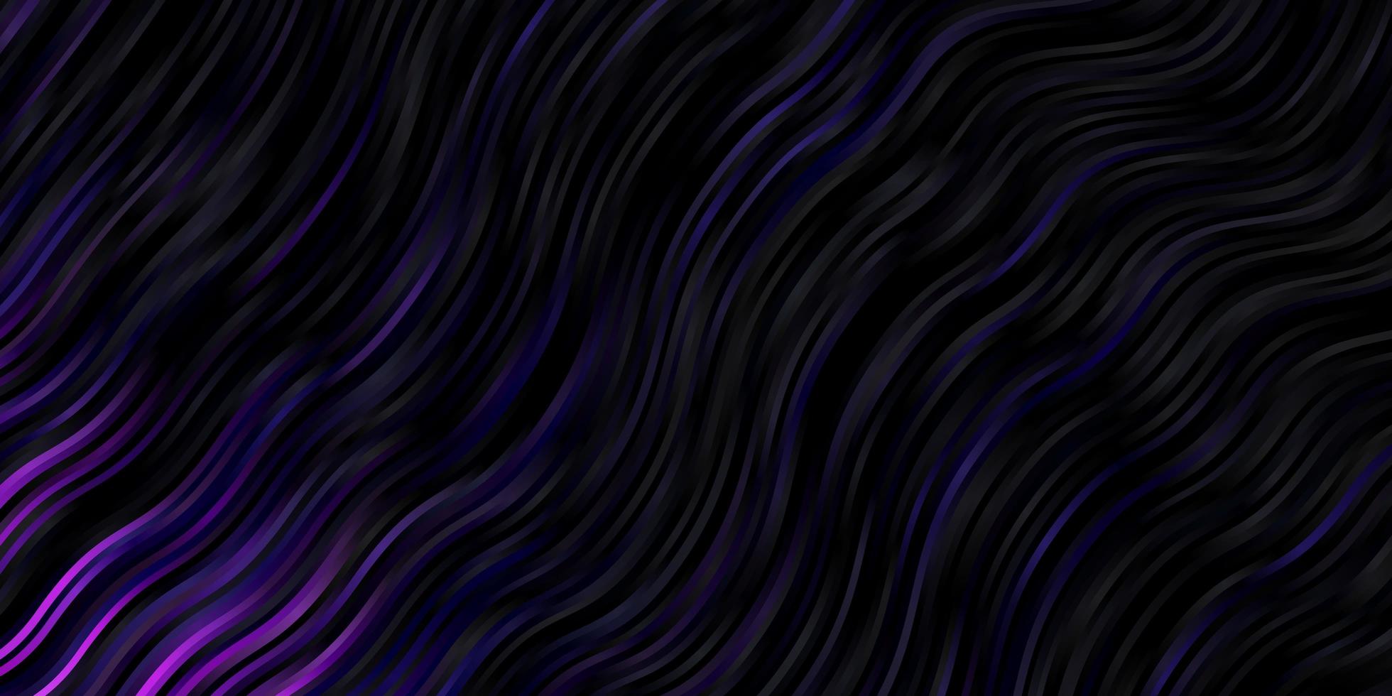 texture vecteur violet foncé avec arc circulaire. illustration abstraite avec des lignes de dégradé bandy. meilleur design pour vos affiches, bannières.