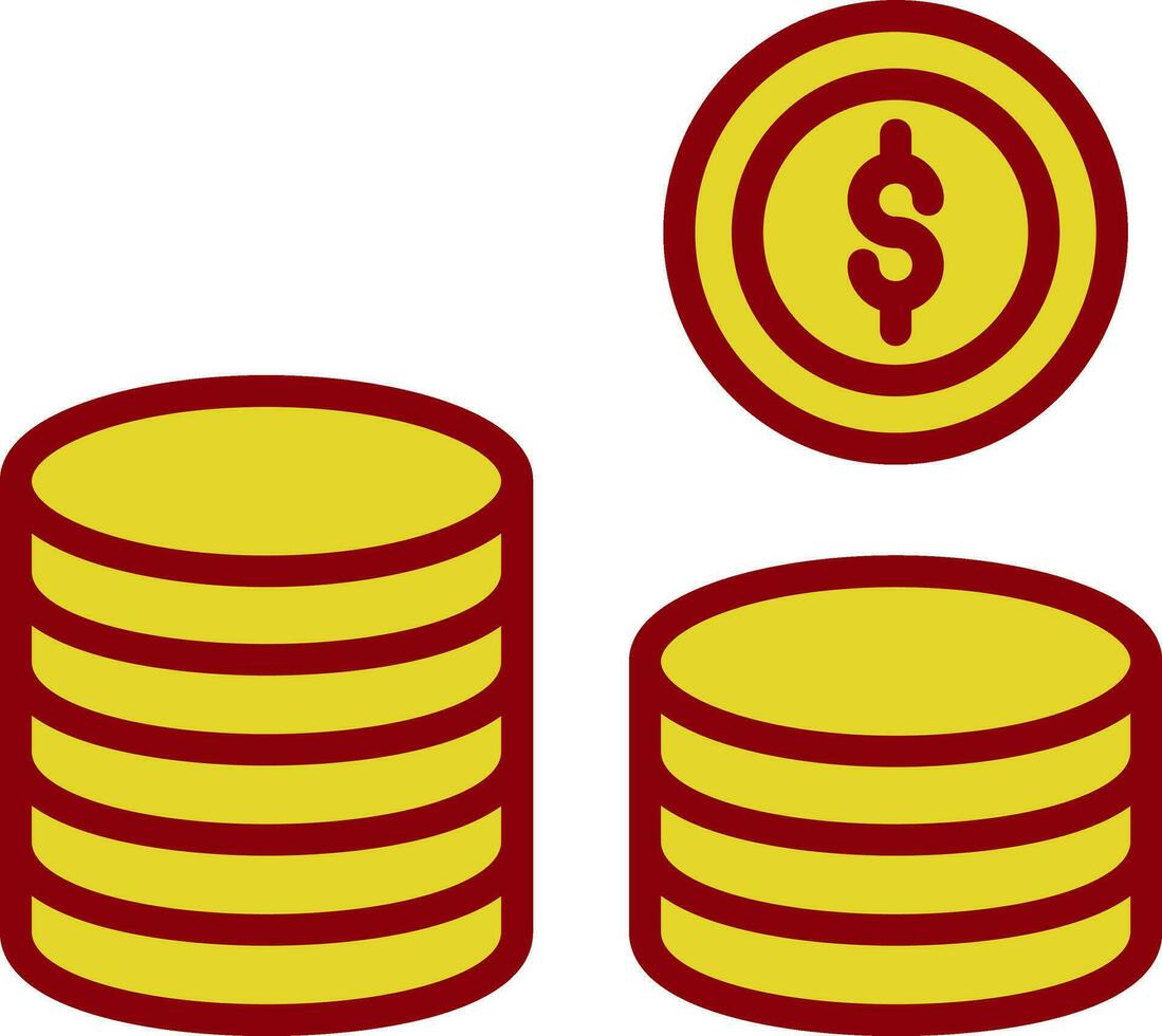 conception d'icône de vecteur de pièces de monnaie