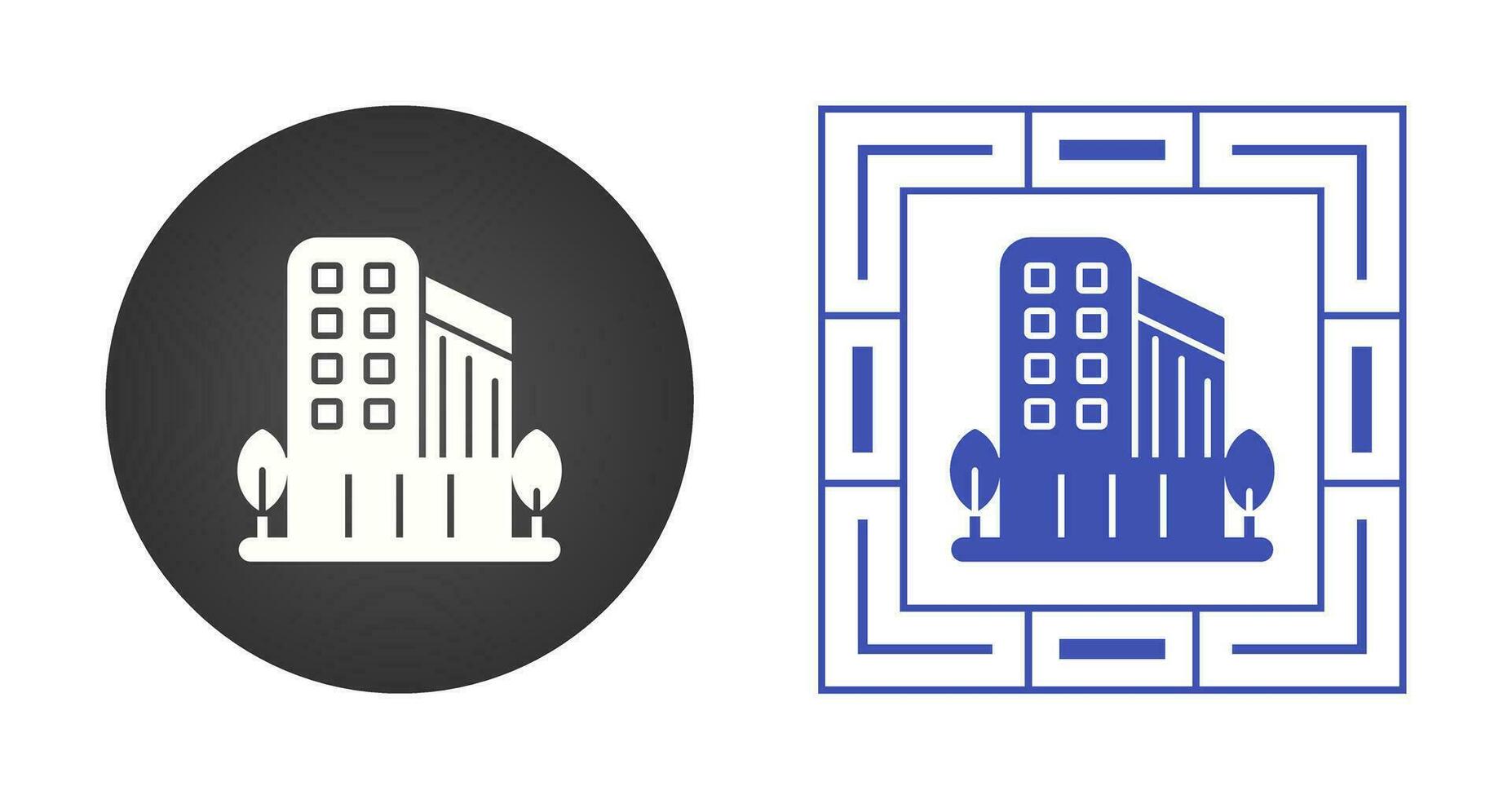 icône de vecteur d'immeuble de bureaux