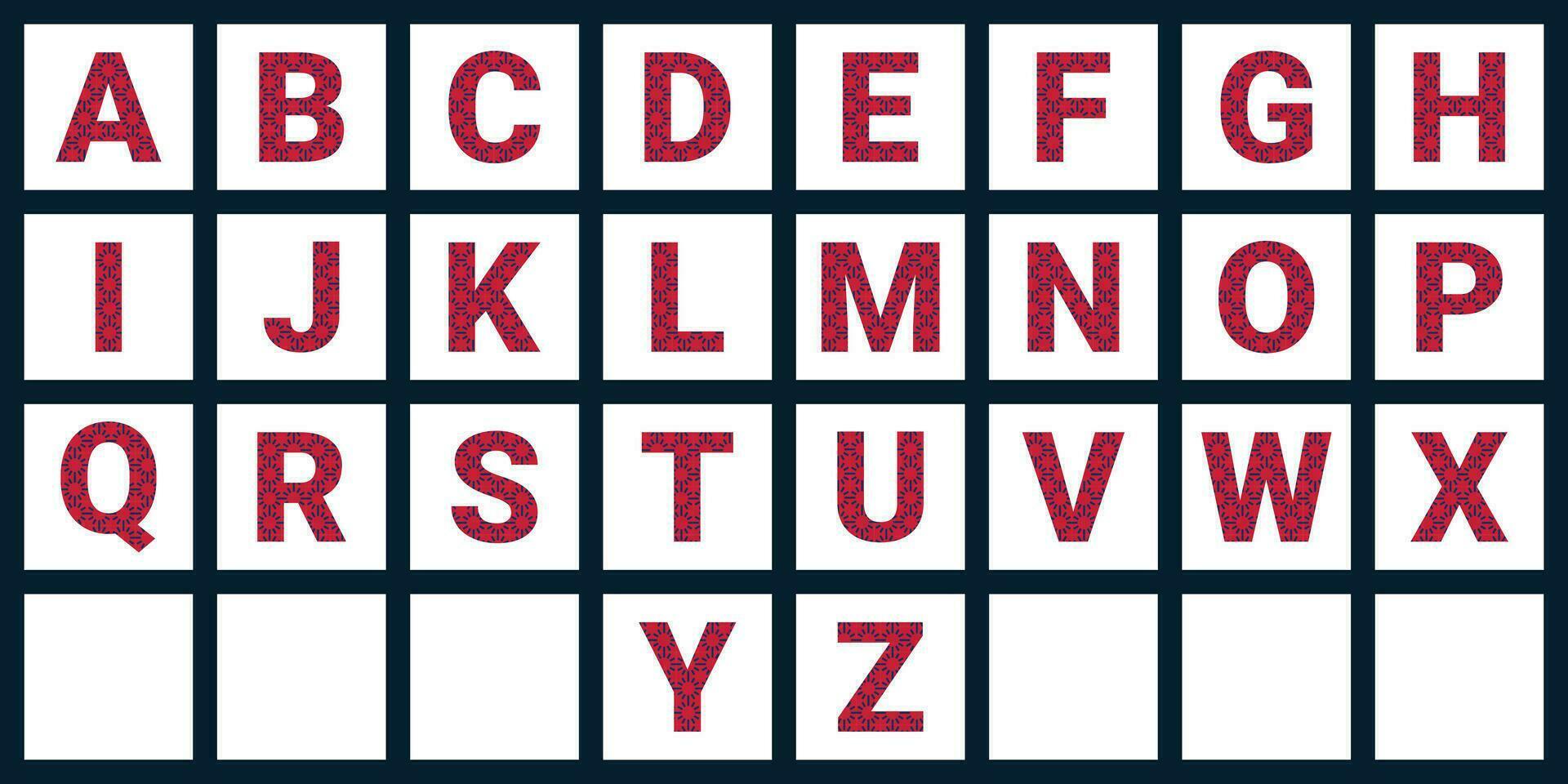 une à z lettre conception. Anglais alphabet illustré dictionnaire. abc ensemble. alphabet une à z vecteur conception.