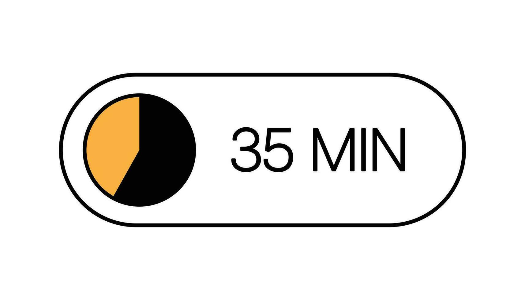 35 minutes minuteur icône, moderne minimal conception. isolé vecteur