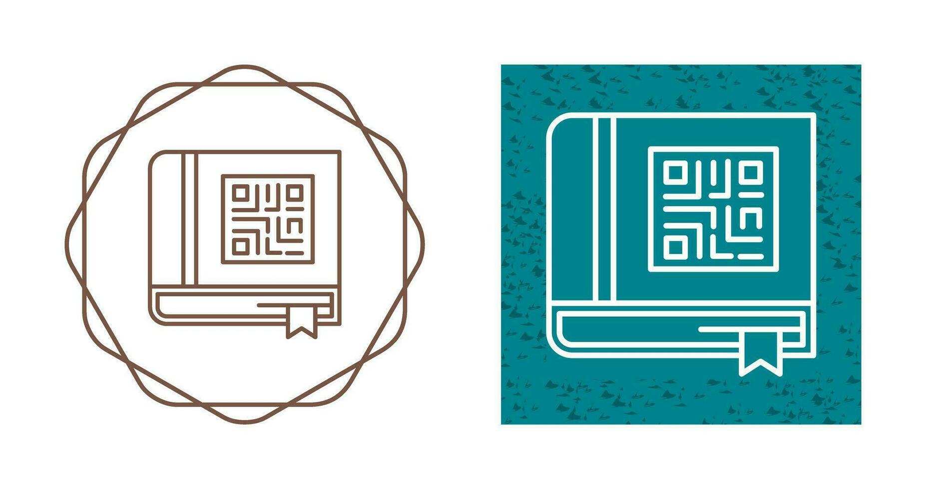 icône de vecteur de livre qr