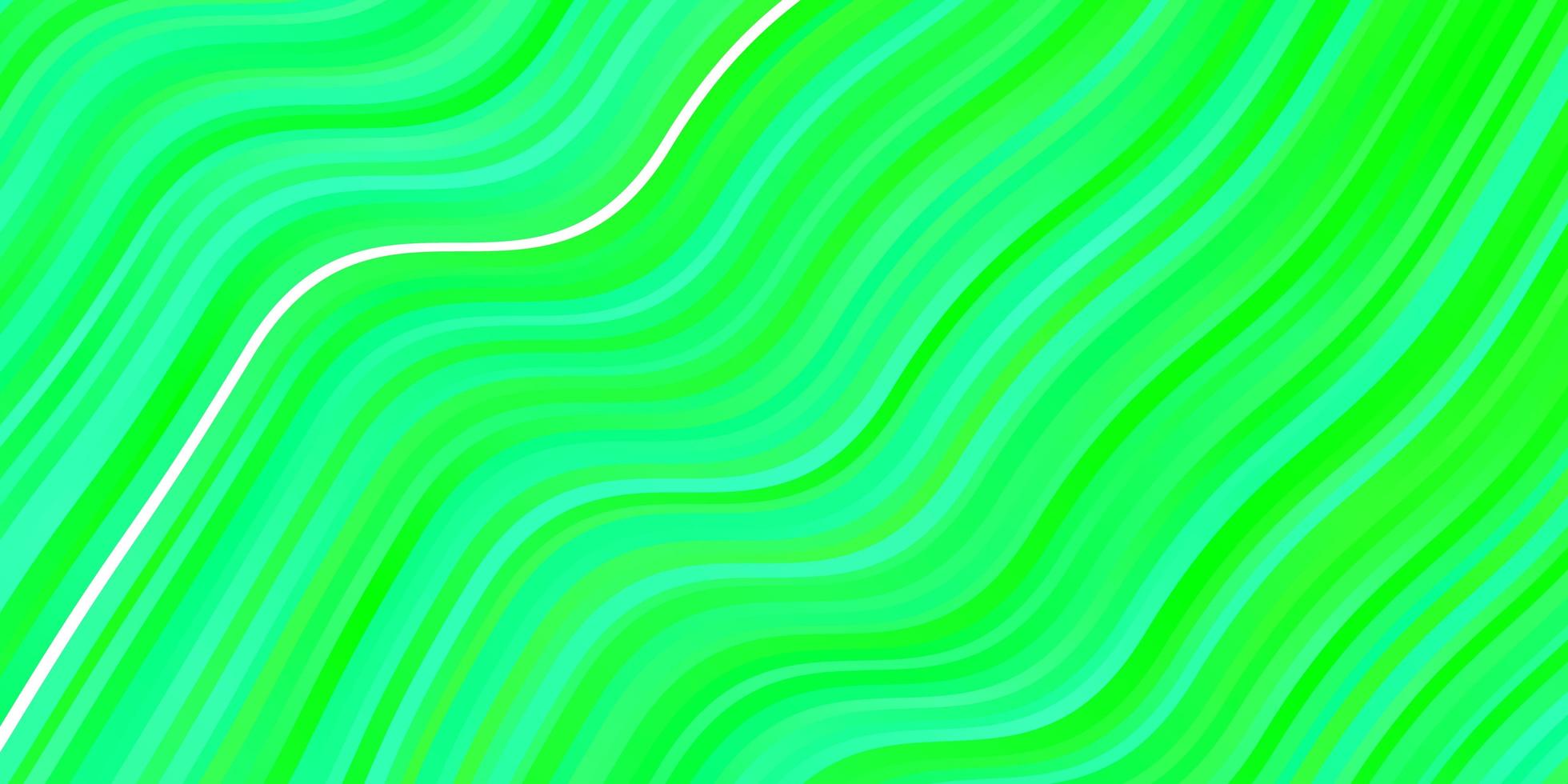 disposition vectorielle vert clair et jaune avec des lignes tordues. illustration lumineuse avec des arcs circulaires dégradés. meilleur design pour votre annonce, affiche, bannière. vecteur