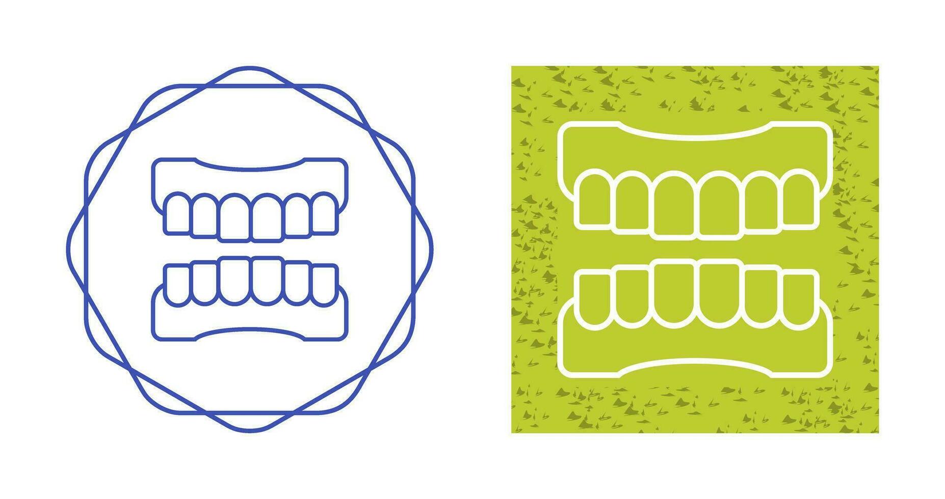 icône de vecteur de dentier