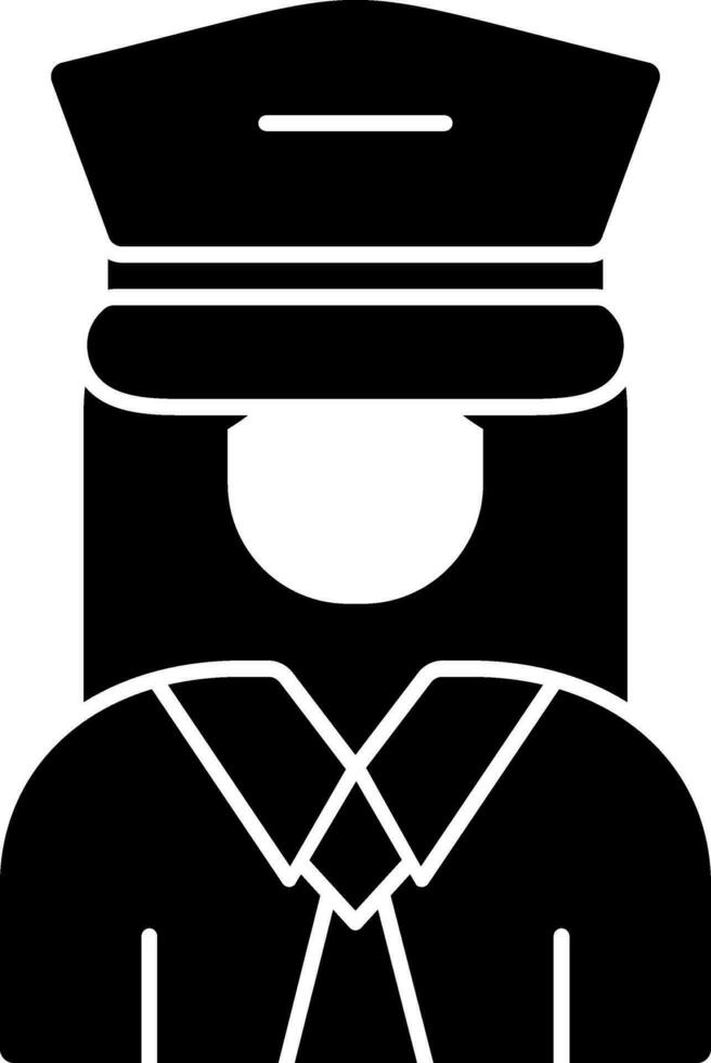 conception d'icône de vecteur de capitaine