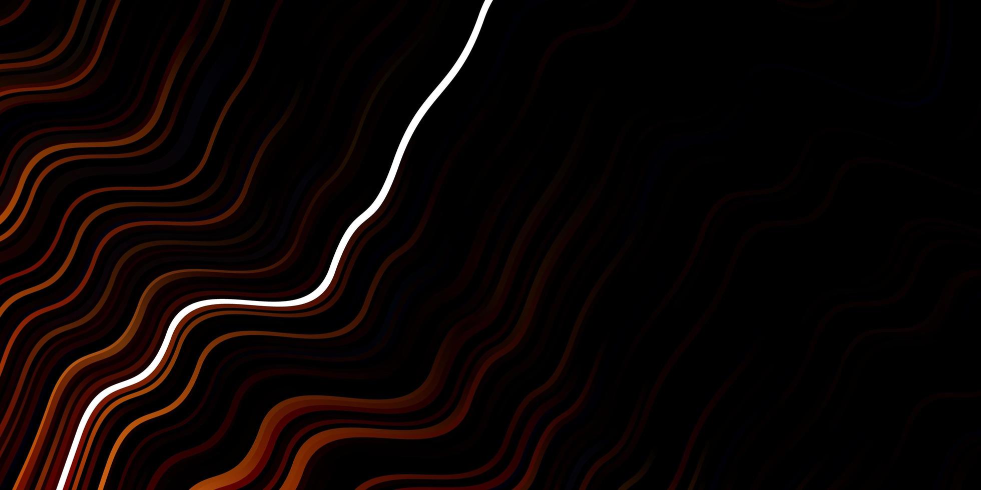 fond de vecteur orange foncé avec des lignes courbes. illustration abstraite avec des arcs dégradés. design intelligent pour vos promotions.