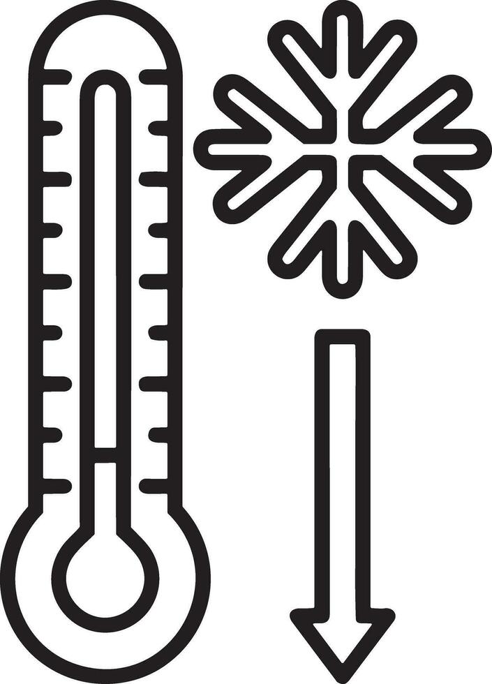 thermomètre médicament icône symbole image vecteur. illustration de le Température du froid et chaud mesure outil conception image.eps dix vecteur