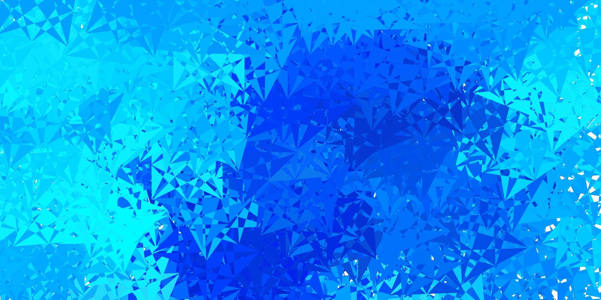 texture de vecteur bleu foncé avec des triangles aléatoires.