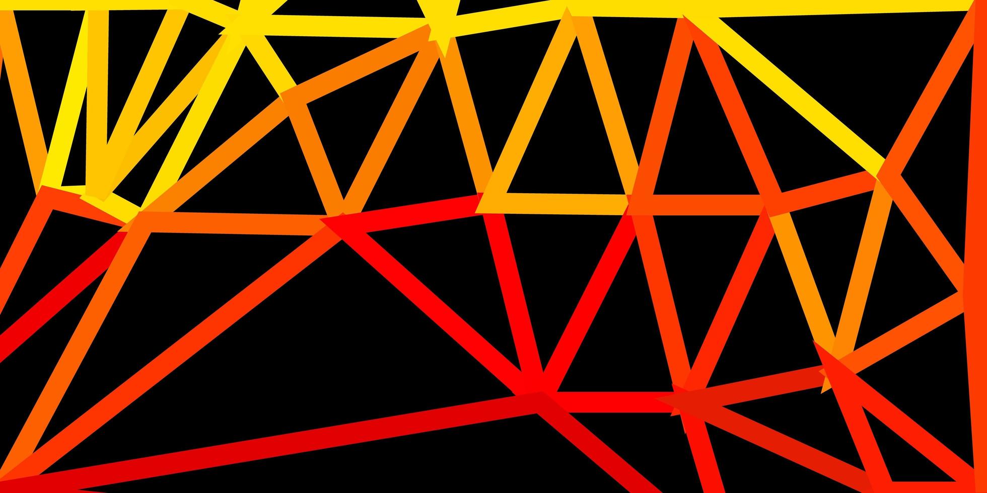 Disposition de triangle poly vecteur orange foncé.
