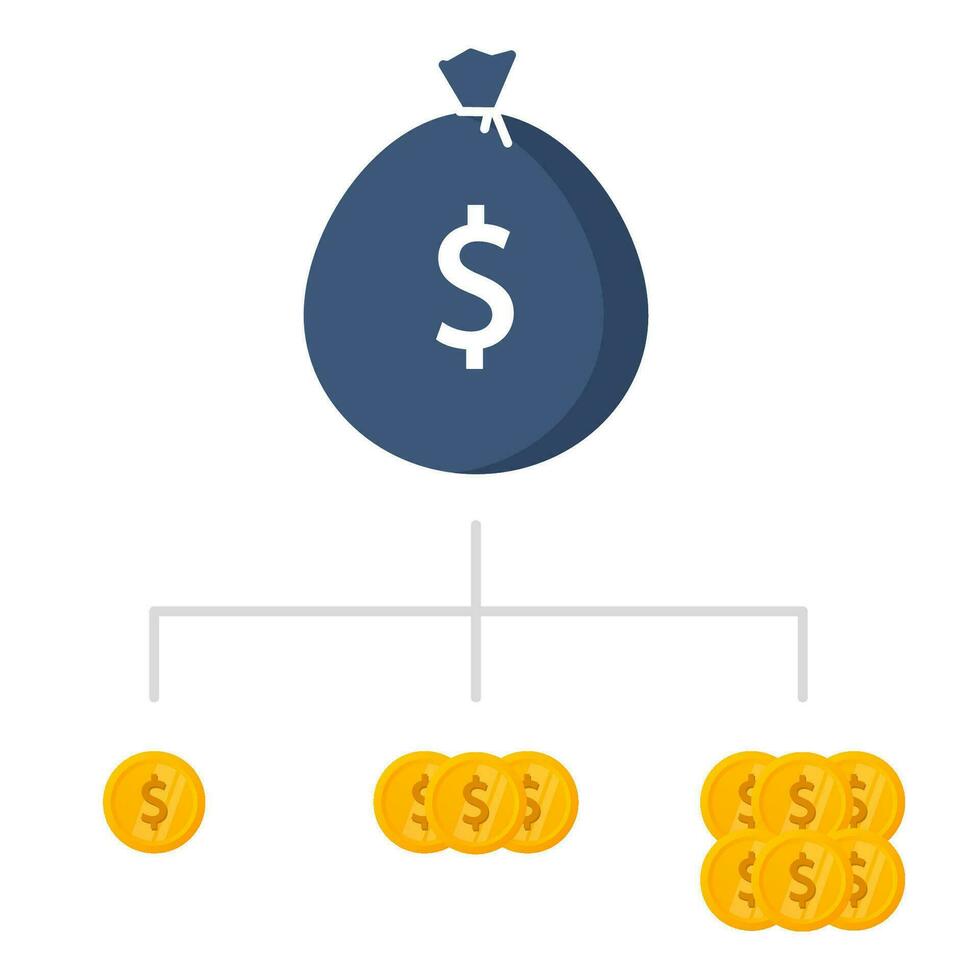 financier diversification vecteur icône. vecteur Stock illustration.