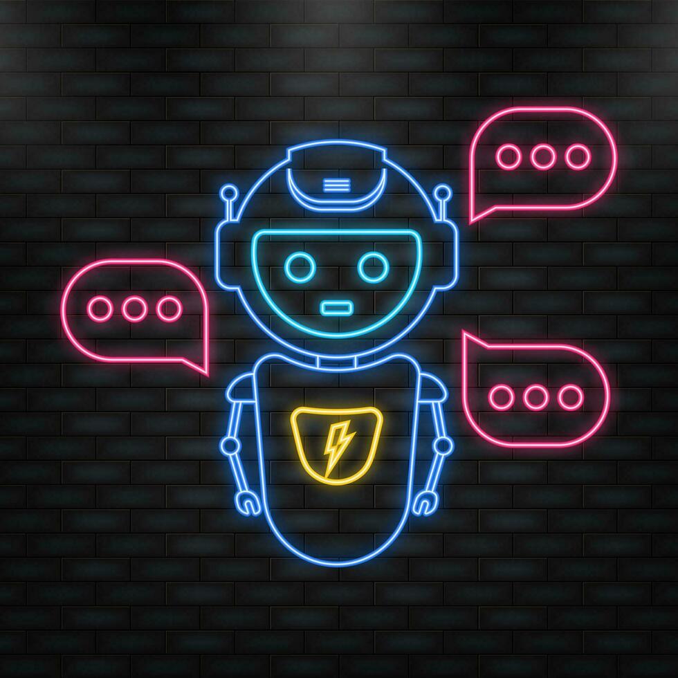 chatbot icône concept, bavarder bot ou chatbot. robot virtuel assistance de site Internet ou mobile applications. vecteur illustration.