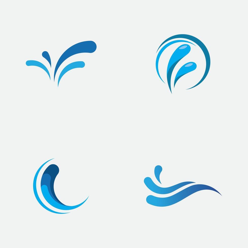 L'eau splash logo icône vecteur illustration design