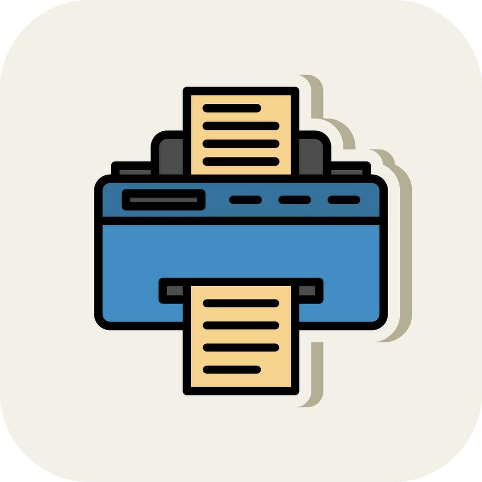 conception d'icône de vecteur d'imprimante
